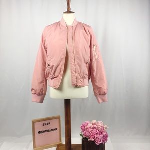 New Light Pink Bomber Jacket (Sz: M)
